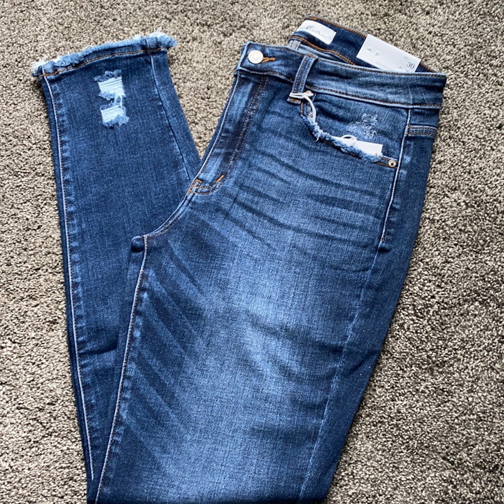 KanCan 13/30 High-Rise Hem Detail Super Skinny